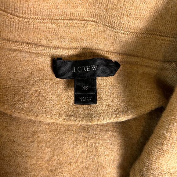 J Crew 100% Merino Wool Sweater Blazer Womens XS Camel Winter Layer Minimalist - Picture 4 of 8